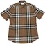 Order 버버리 브라운 체크 반소매 버튼업 셔츠 80842911