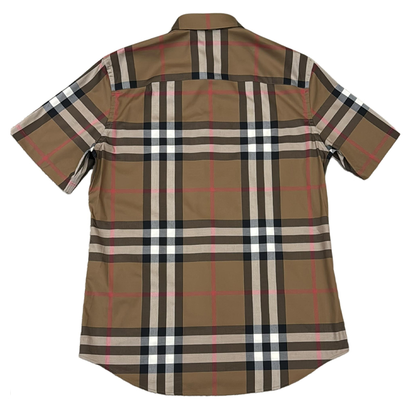 Lookbook 버버리 브라운 체크 반소매 버튼업 셔츠 80842911