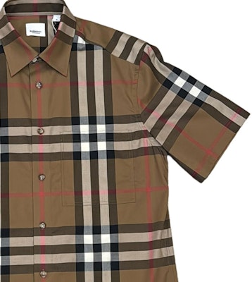 버버리 브라운 체크 반소매 버튼업 셔츠 80842911 Sizing 버버리 브라운 체크 반소매 버튼업 셔츠 80842911