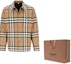 Cheap Burberry Brown Check Single-Breasted Cotton Jacket 80841871