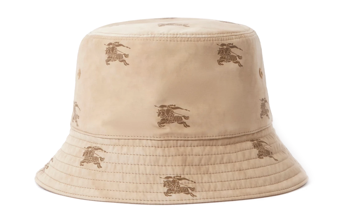 Burberry  Brown Cotton Bucket Hat with Pattern Design. 80722501