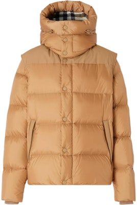Burberry Brown Detachable Sleeve Hooded Down Jacket FW22 80591411 Buy Burberry Brown Detachable Sleeve Hooded Down Jacket FW22 80591411