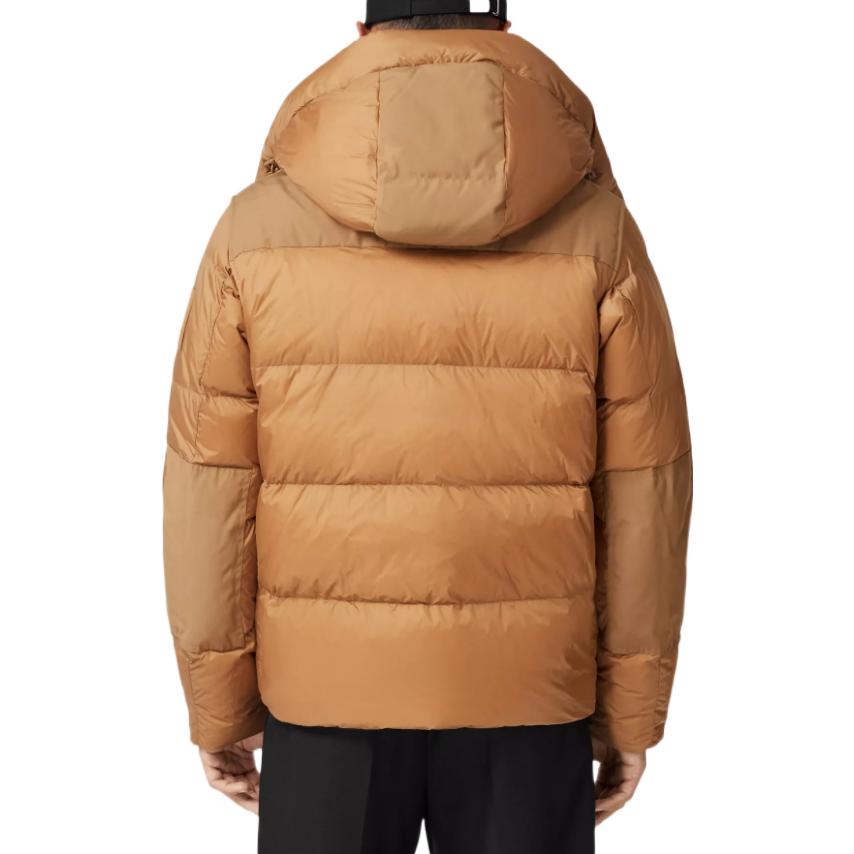Details for Burberry  Brown Detachable Sleeve Hooded Down Jacket FW22 80591411