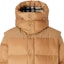 Sizing Burberry Brown Detachable Sleeve Hooded Down Jacket FW22 80591411