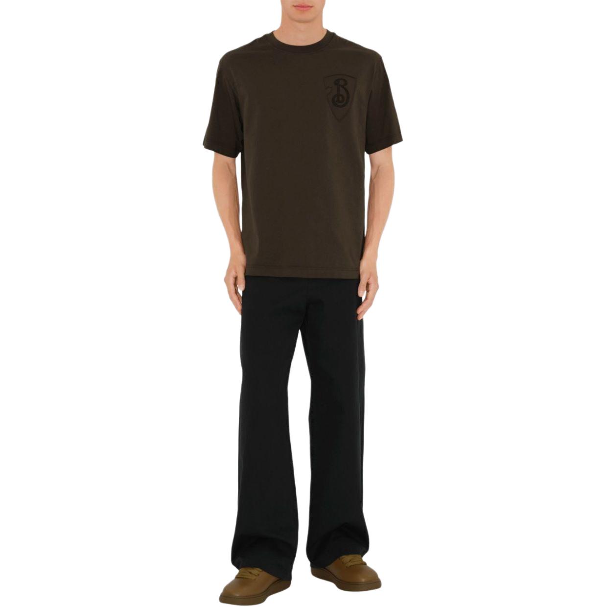 Lookbook Burberry  Brown Graphic Print Crew Neck Short Sleeve T-Shirt. 80984651