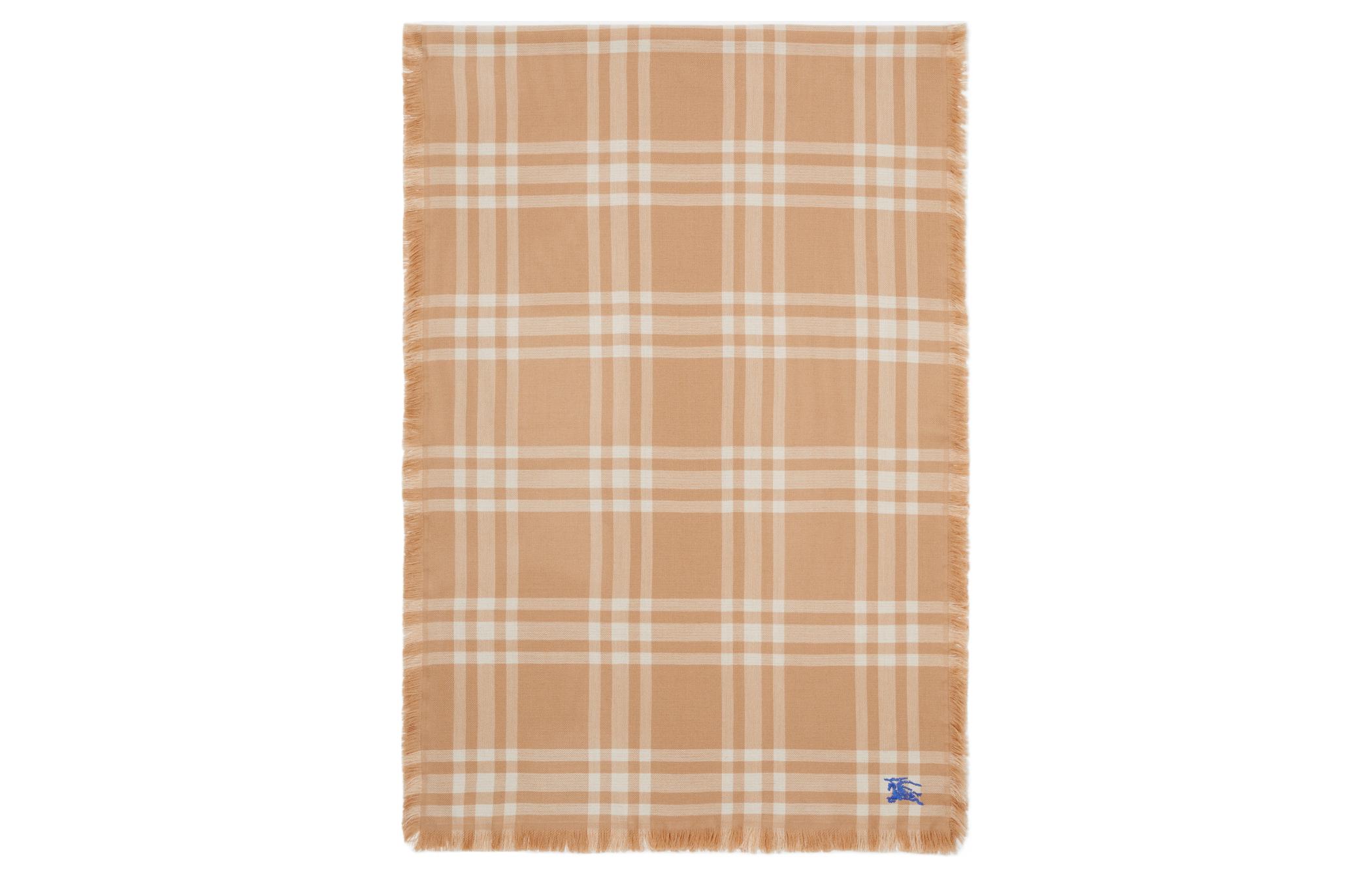 Burberry  Brown Knitted Scarf with Striped Fringe Detail. 80838021 圖 2