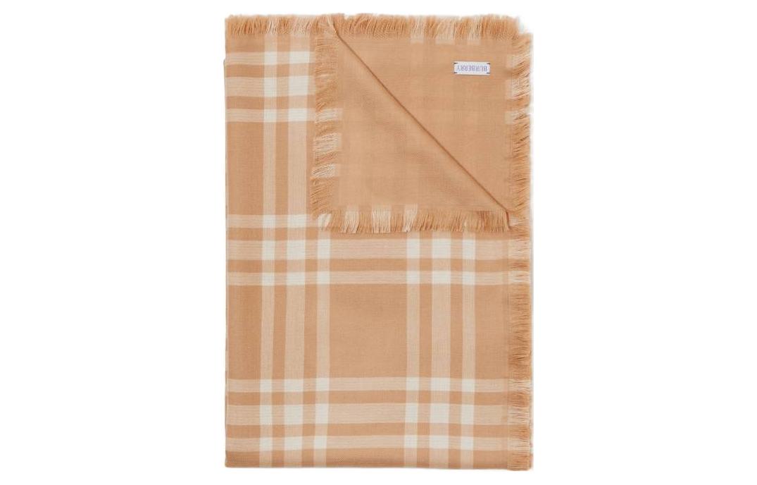 Burberry  Brown Knitted Scarf with Striped Fringe Detail. 80838021 圖 3