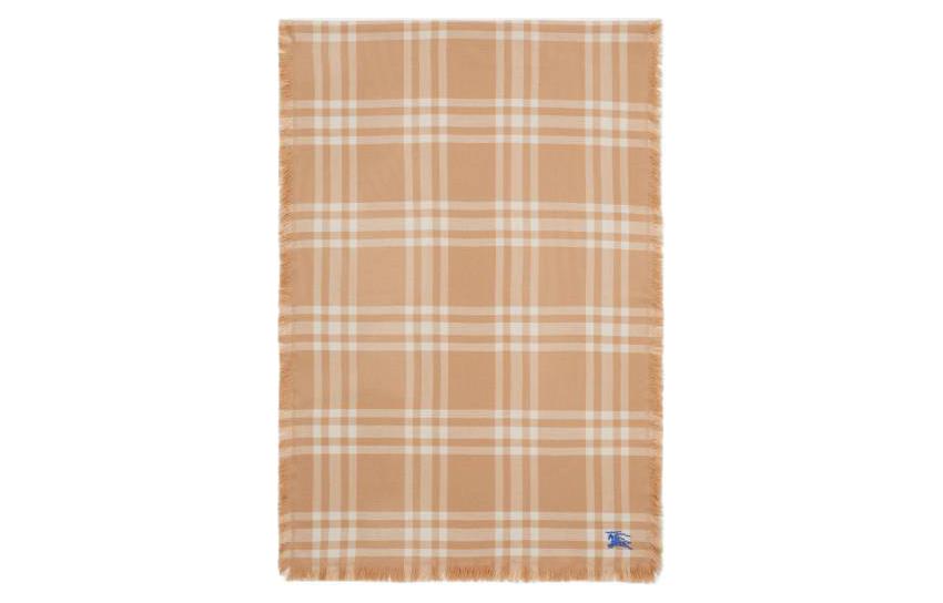 Burberry  Brown Knitted Scarf with Striped Fringe Detail. 80838021 圖 4