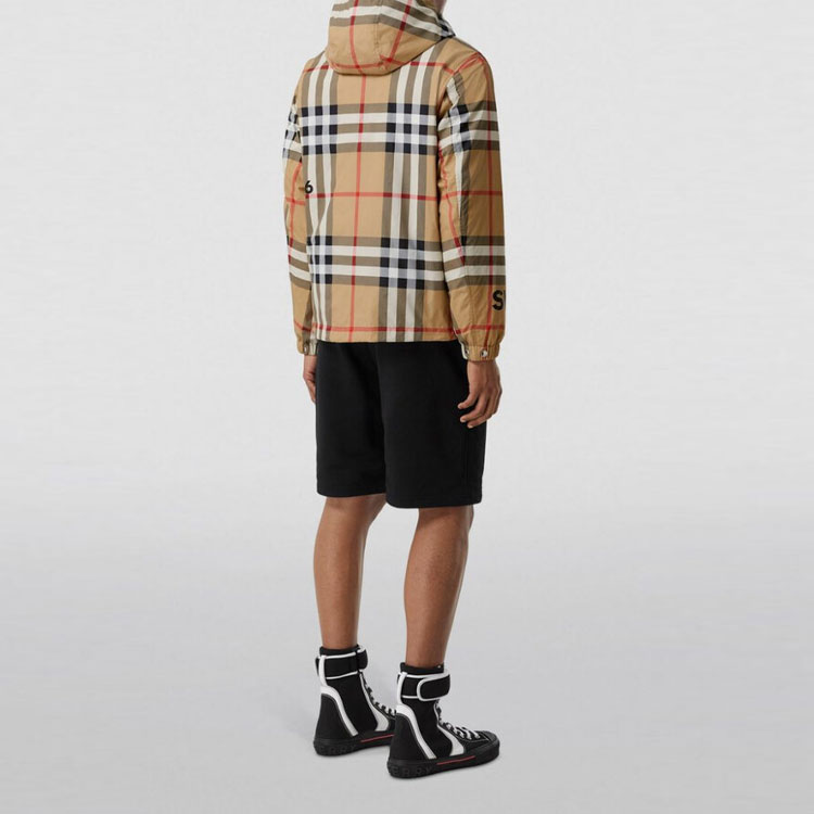 Burberry  Brown Logo Zip-Up Hoodie Jacket with Long Sleeves. 80677741 圖 4