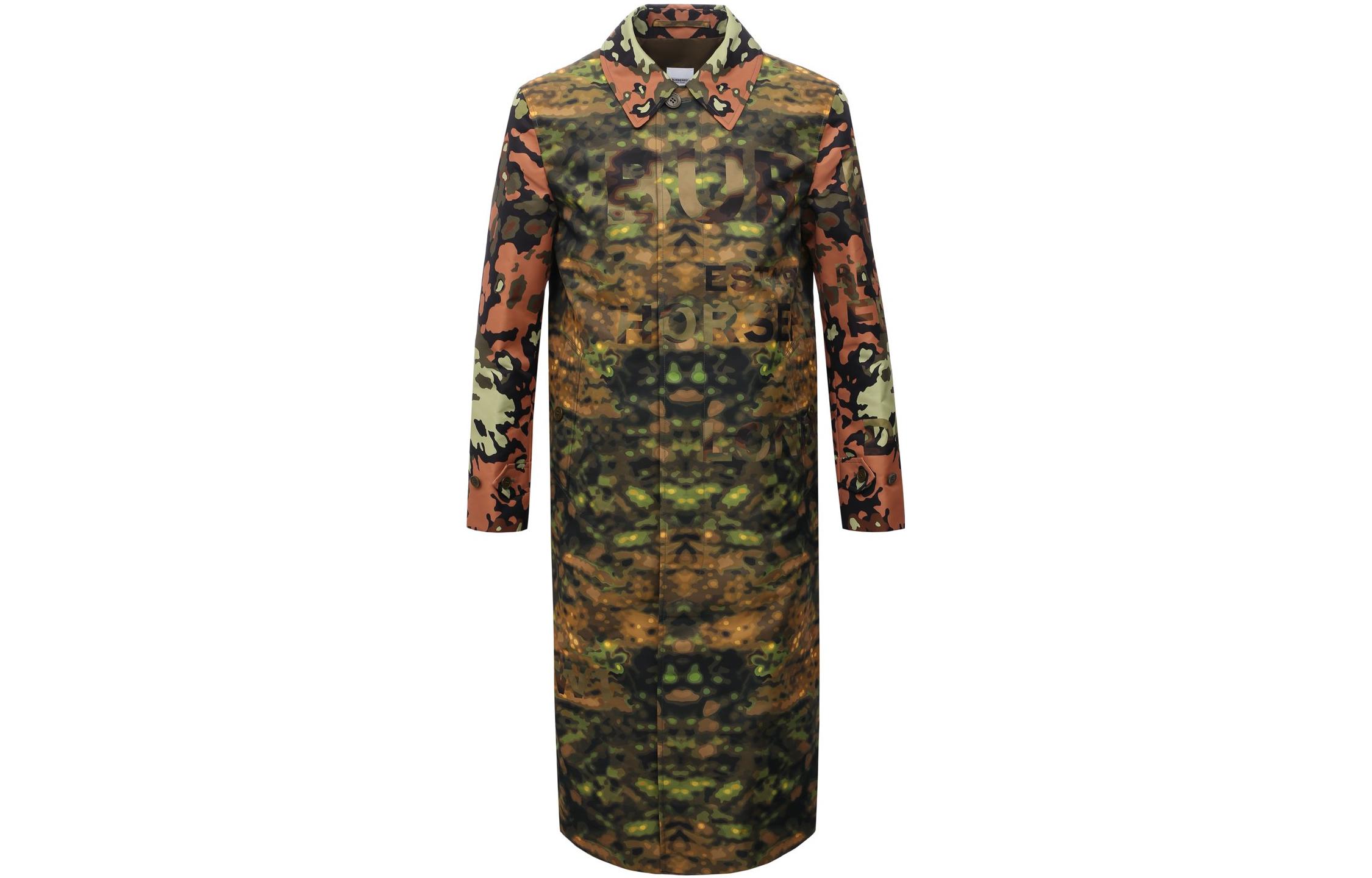 Order バーバリー ブラウン ロング シングルブレスト トレンチコート ラペルカラー付き 80428391