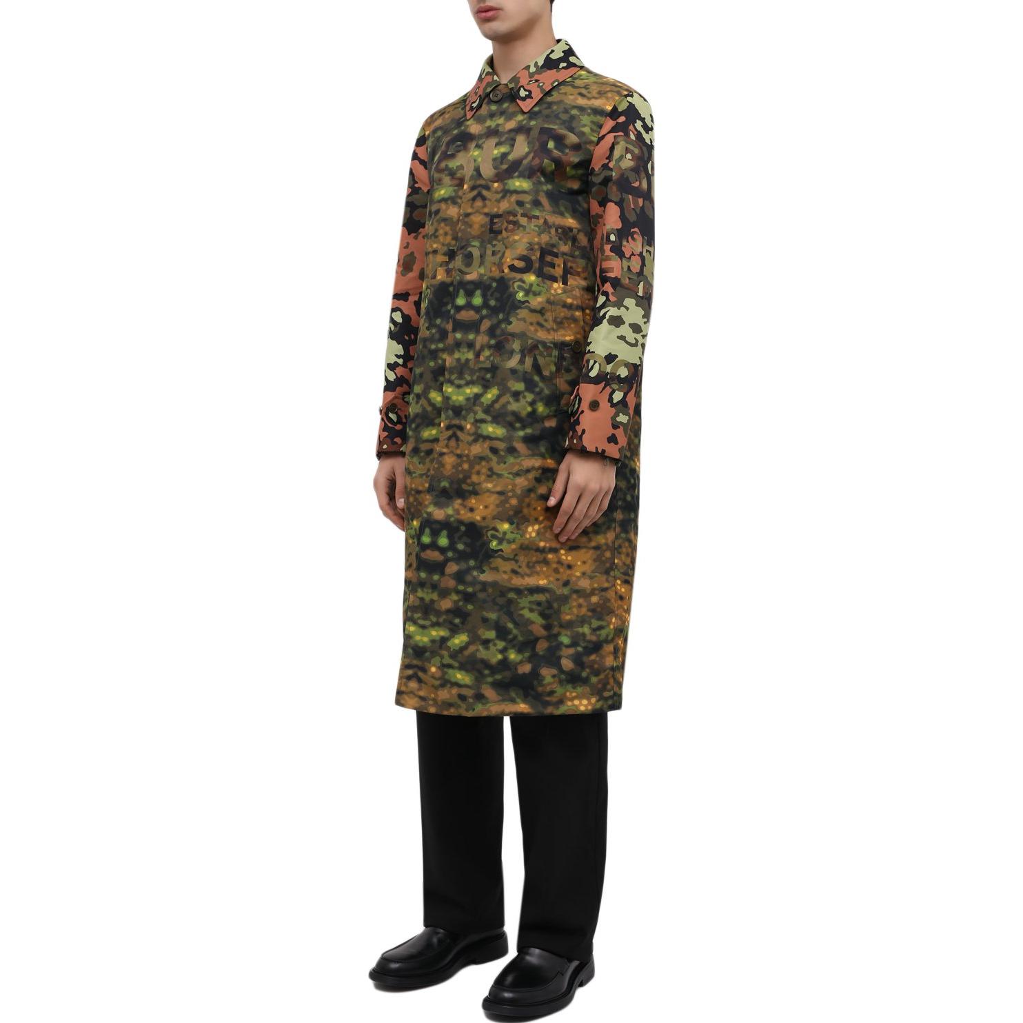 Purchase バーバリー ブラウン ロング シングルブレスト トレンチコート ラペルカラー付き 80428391