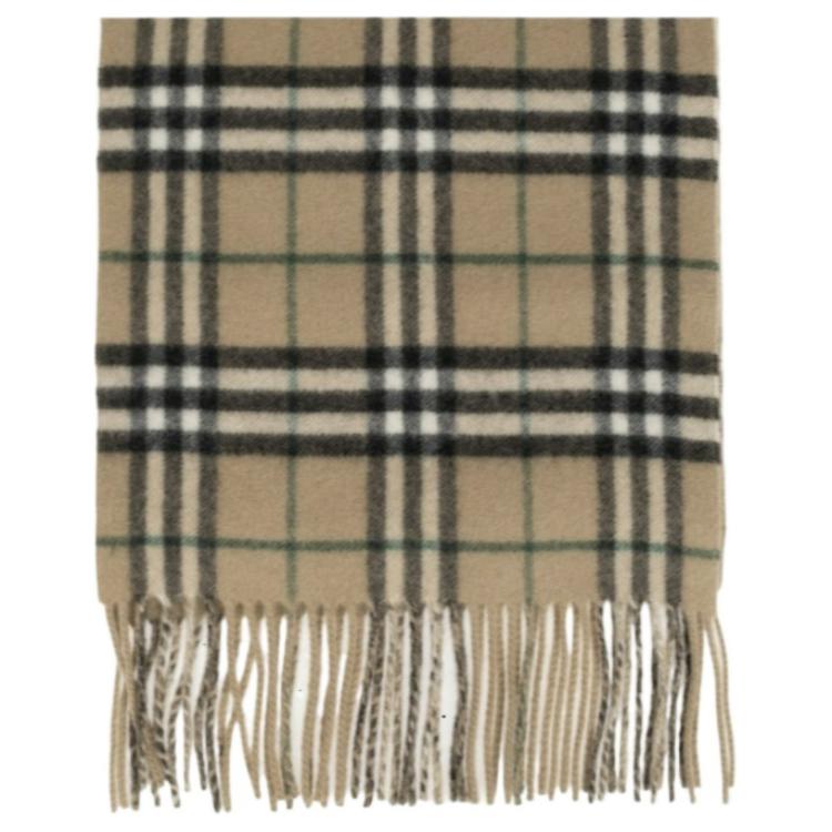 Burberry  Brown Patterned Cashmere Wool Scarf 80909101