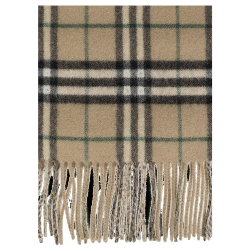 Burberry  Brown Patterned Cashmere Wool Scarf 80909101 圖 3