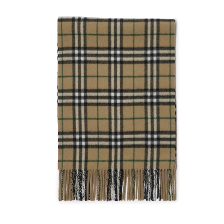 Burberry  Brown Printed Striped Cashmere Wool Scarf. 80965391 圖 3