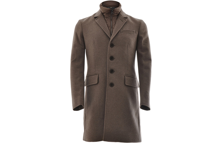 Burberry  Brown Single-Breasted Coat with Detachable Inner Layer. 39830621