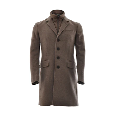 Burberry Brown Single-Breasted Coat with Detachable Inner Layer. 39830621