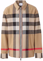 Order Jaket Kerah Motif Garis Coklat Burberry 8050135