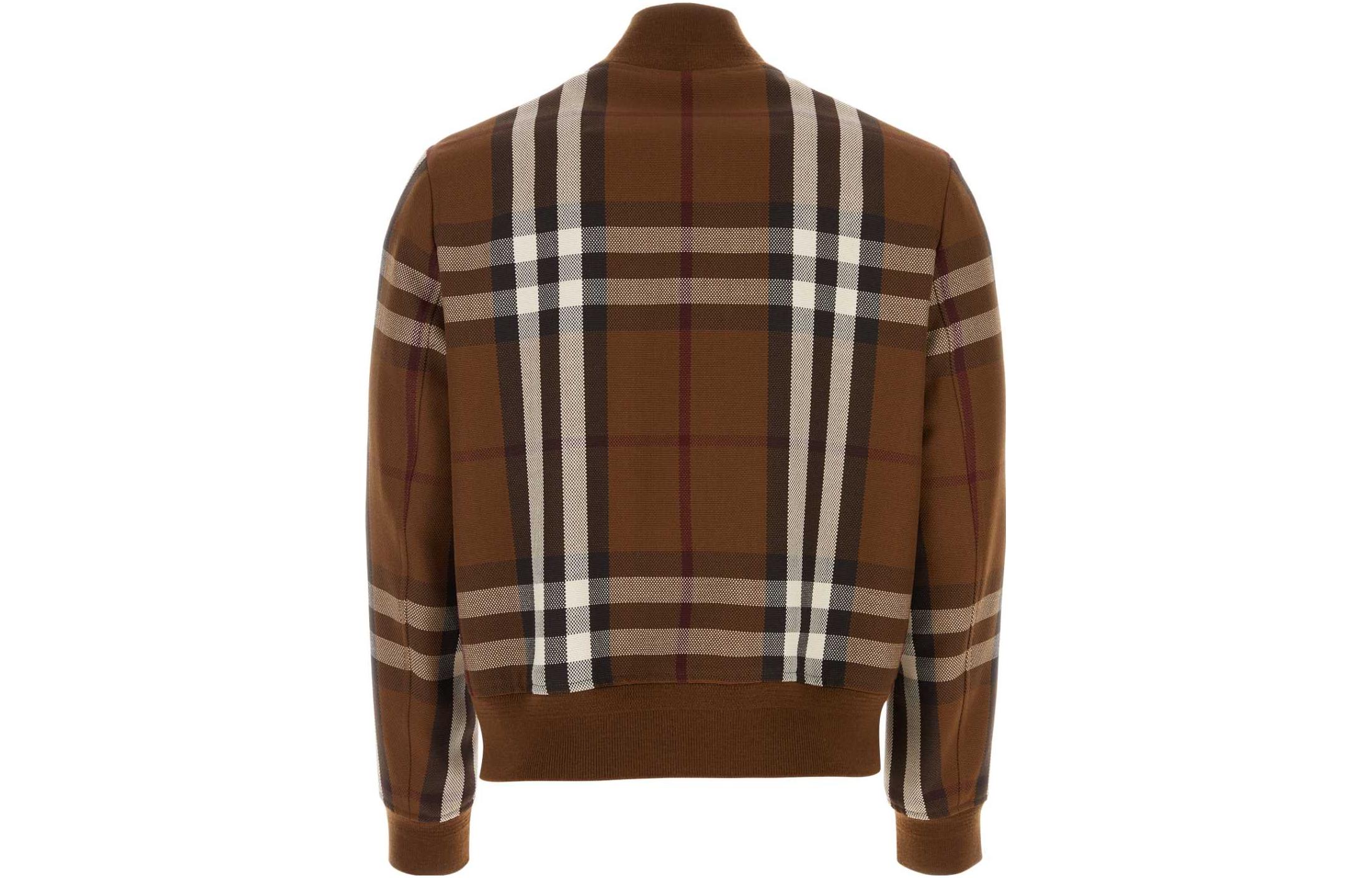 Lookbook 博柏利 棕色条纹单排扣长袖夹克 80706111