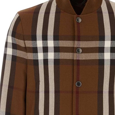 博柏利 棕色条纹单排扣长袖夹克 80706111 Details for 博柏利 棕色条纹单排扣长袖夹克 80706111