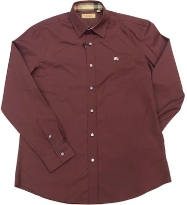 버버리 와인 싱글 브레스트 자수 나이트 롱슬리브 셔츠 80362901 Buy 버버리 와인 싱글 브레스트 자수 나이트 롱슬리브 셔츠 80362901