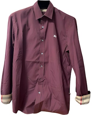 버버리 와인 싱글 브레스트 자수 나이트 롱슬리브 셔츠 80362901 Order 버버리 와인 싱글 브레스트 자수 나이트 롱슬리브 셔츠 80362901