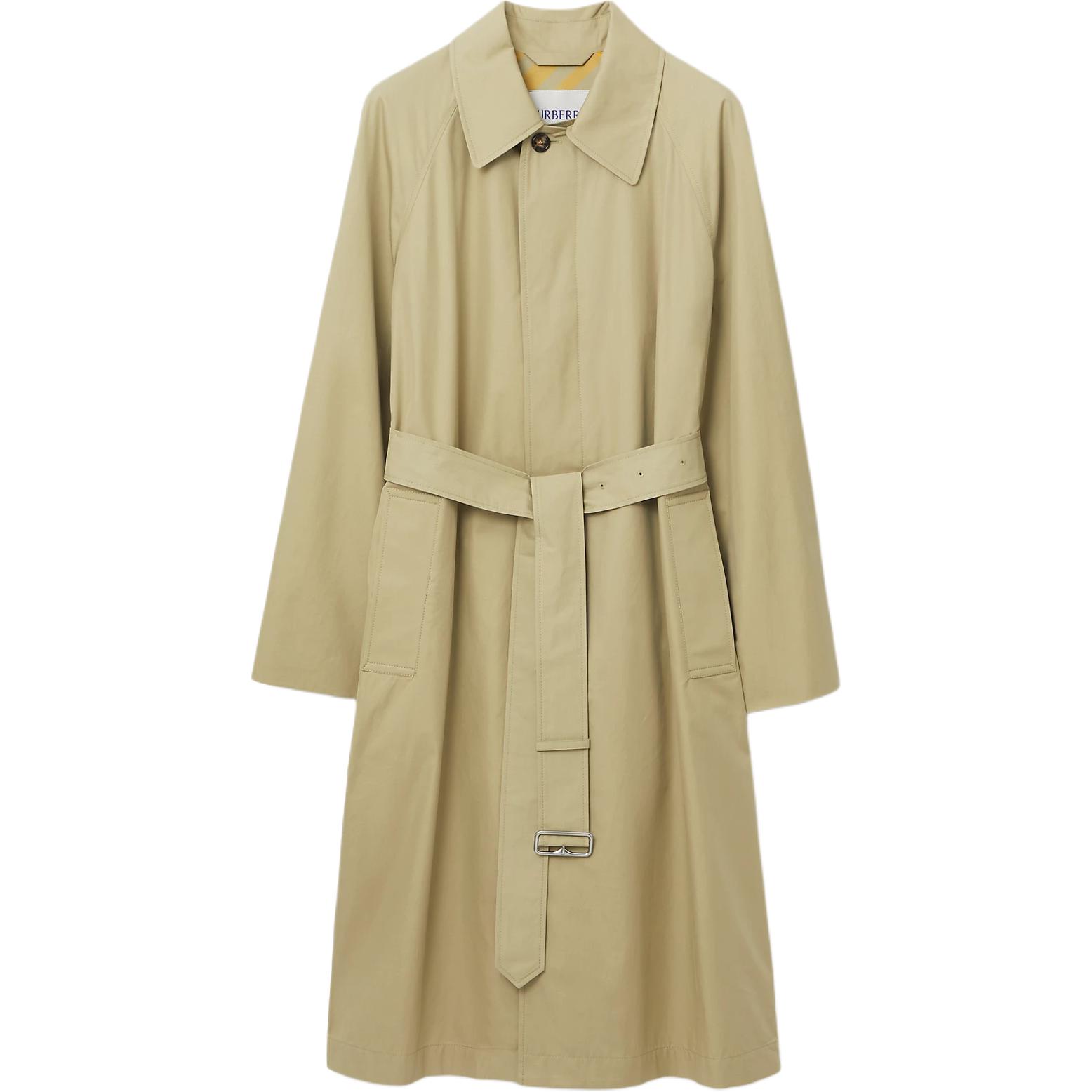 Buy Burberry 卡其色長袖單排扣風衣外套. 80787161