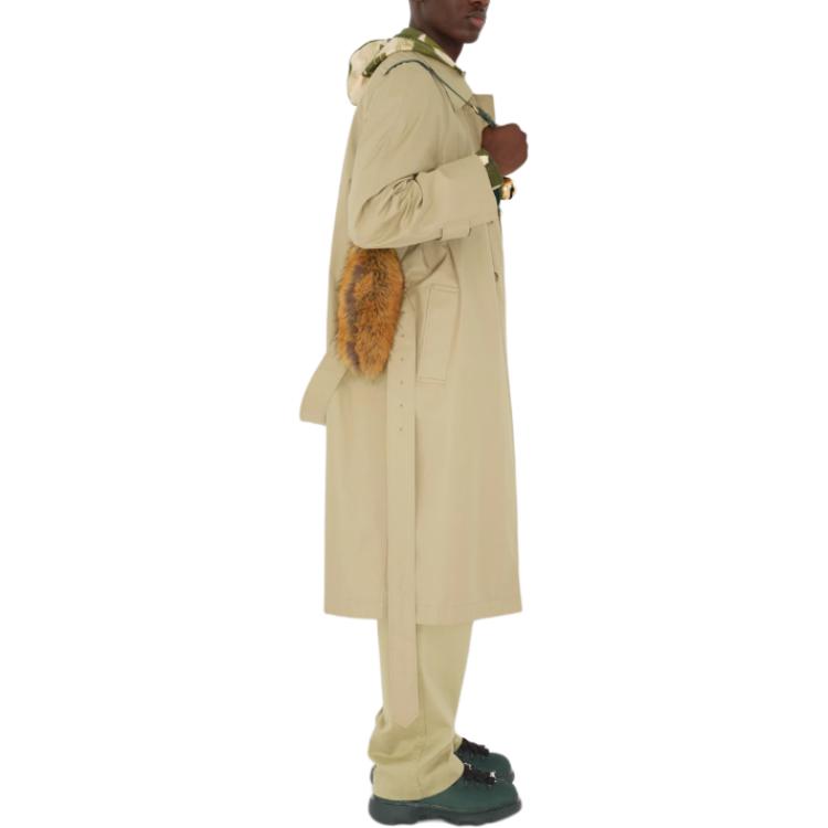 Details for Burberry 卡其色長袖單排扣風衣外套. 80787161