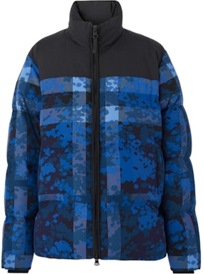 Burberry Camouflage Check Puffer Jacket in Blue. 80495141 Order Burberry Camouflage Check Puffer Jacket in Blue. 80495141