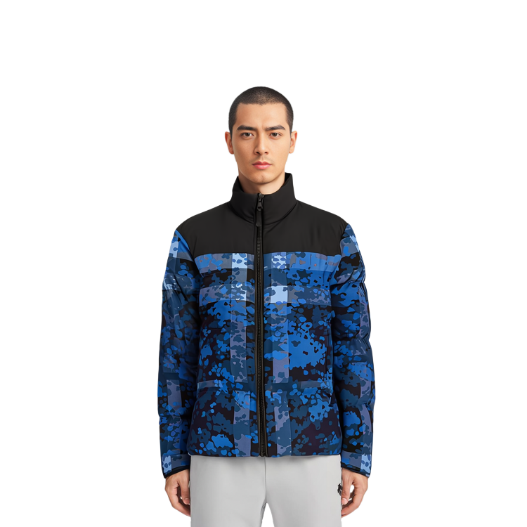 Lookbook Chaqueta Acolchada Burberry Camuflaje Cuadros Azul. 80495141