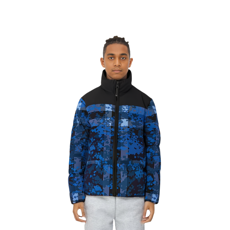 Shop Chaqueta Acolchada Burberry Camuflaje Cuadros Azul. 80495141