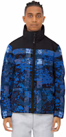 Shop Burberry Jaket Puffer Corak Camouflage Biru. 80495141