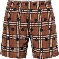 Burberry Check and Polka Dot Swim Shorts Birch Brown. 80689901 Burberry Check and Polka Dot Swim Shorts Birch Brown. 80689901