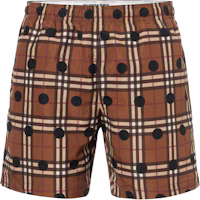 Order Burberry Shorts de Baño Cuadros y Lunares Marrón Birch. 80689901