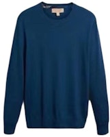 Burberry Sweater Cashmere Check Crewneck Warna Teal Gelap. 40228221 Order Burberry Sweater Cashmere Check Crewneck Warna Teal Gelap. 40228221