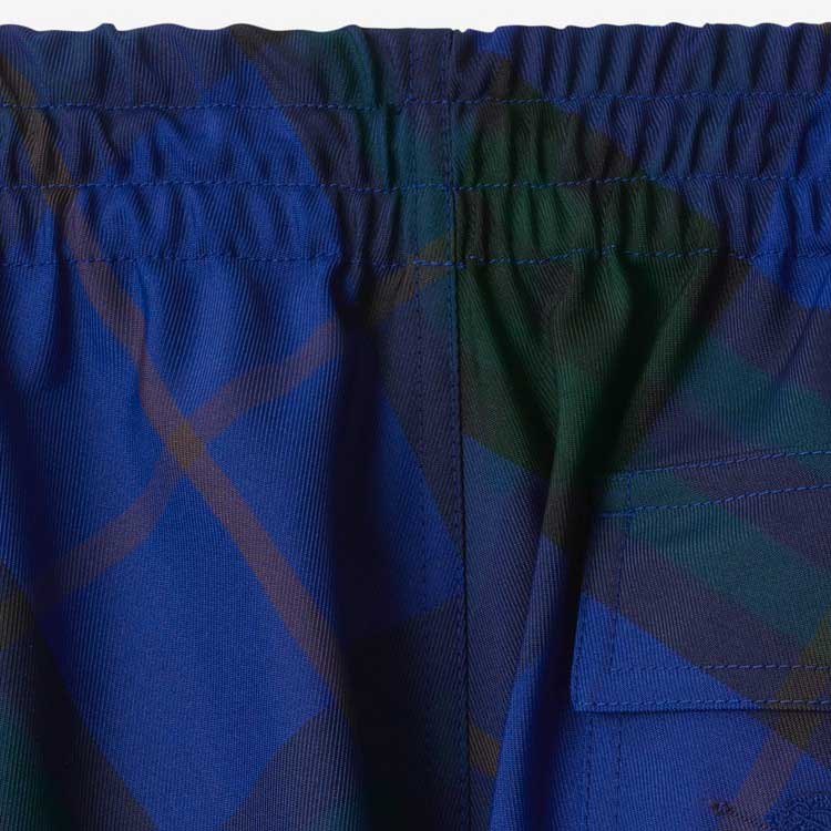 Cheap Burberry Celana Santai Straight-Leg Drawstring Kotak - Knight Blue. 80833721