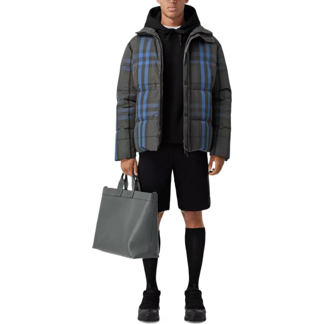 Burberry  Check Long Sleeve Down Jacket Gray 80585361 圖 5