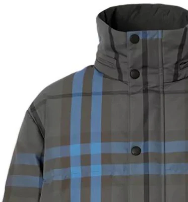 Burberry Check Long Sleeve Down Jacket Gray 80585361 Details for Burberry Check Long Sleeve Down Jacket Gray 80585361