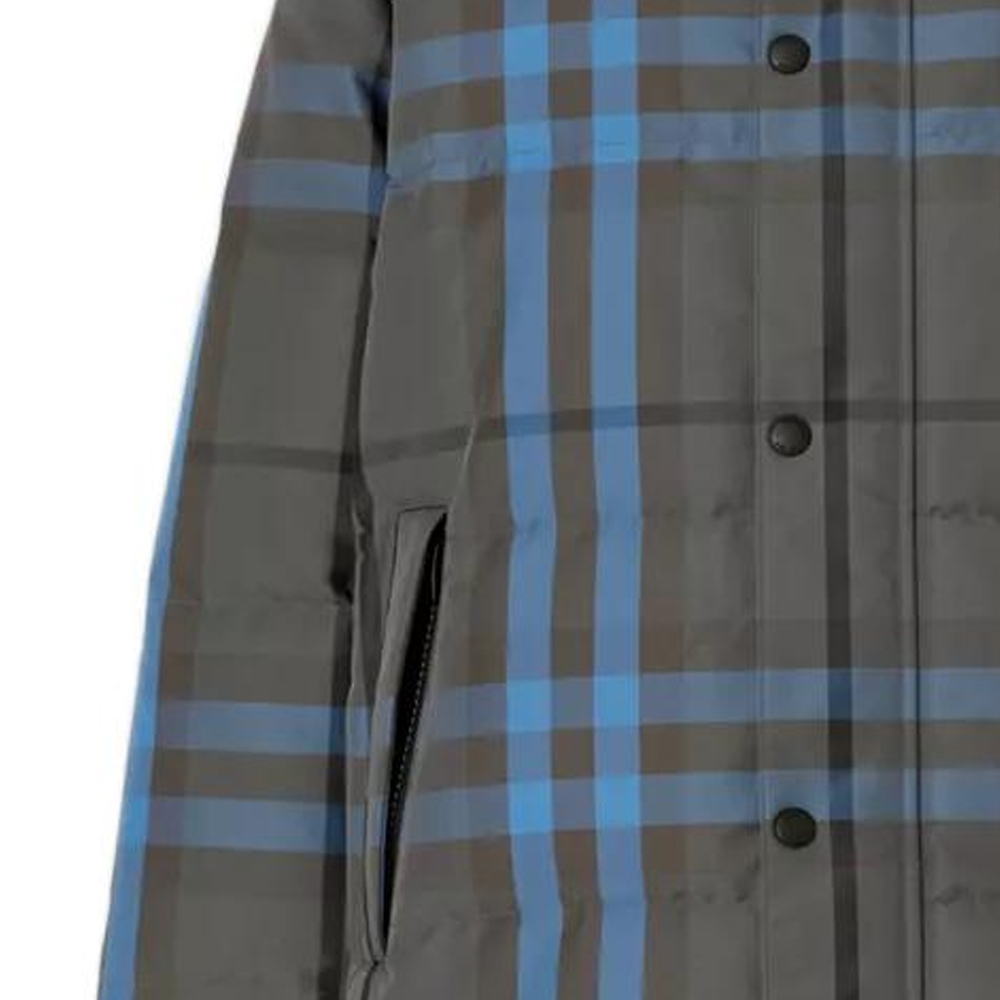 Burberry  Check Long Sleeve Down Jacket Gray 80585361 圖 7