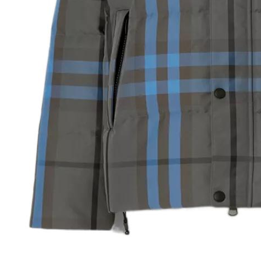 Burberry  Check Long Sleeve Down Jacket Gray 80585361 圖 8