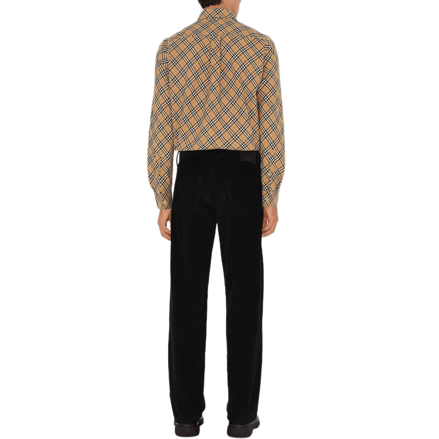 Burberry  Check Pattern Long-Sleeve Button-Up Shirt Beige. 80988441 圖 4