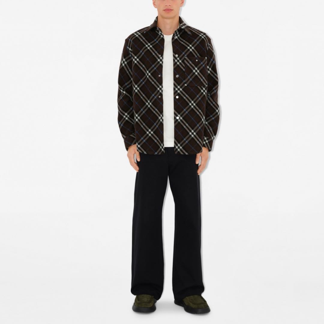 Burberry  Check Pattern Long Sleeve Shirt Brown 80992301 圖 4
