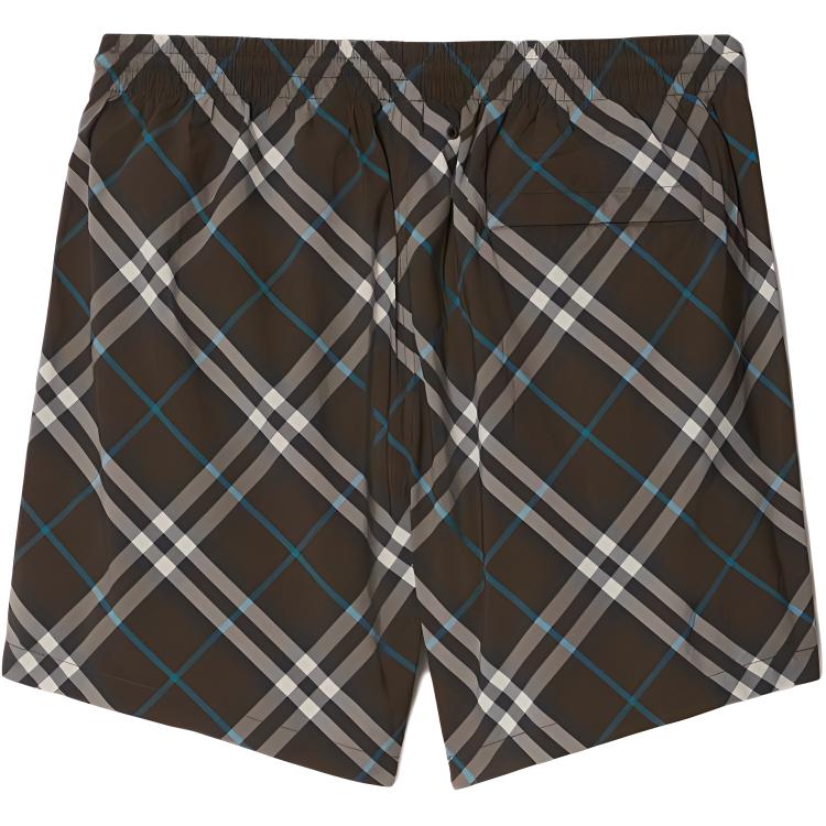 Lookbook 博柏利深灰色格纹口袋宽松泳裤 80930991