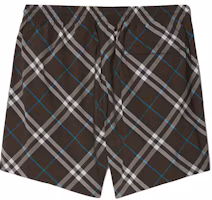 Lookbook Shorts de natación relajados Burberry Check Pocket en gris oscuro. 80930991