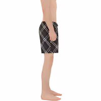 Details for Shorts de natación relajados Burberry Check Pocket en gris oscuro. 80930991