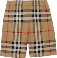 Burberry Check Print Elastic Waist Casual Shorts Khaki. 80726661 Burberry Check Print Elastic Waist Casual Shorts Khaki. 80726661