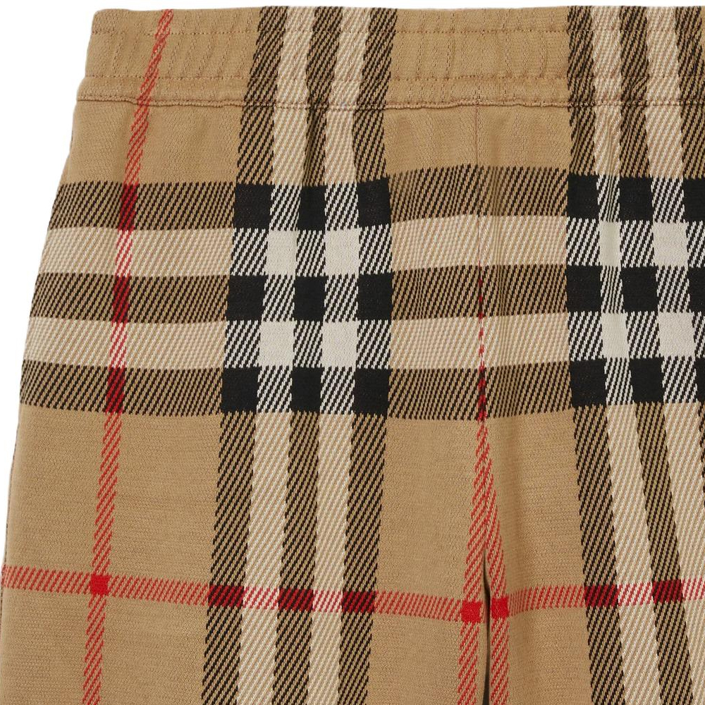 Details for Burberry  Check Print Elastic Waist Casual Shorts Khaki. 80726661