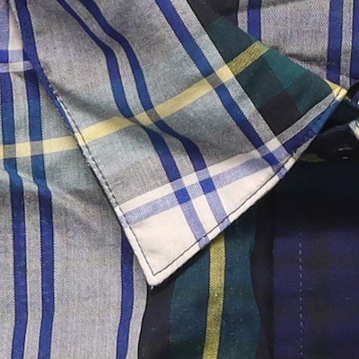 버버리 체크 프린트 긴팔 버튼업 셔츠 네이비 블루 40618961 Details for 버버리 체크 프린트 긴팔 버튼업 셔츠 네이비 블루 40618961