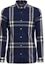 Order Burberry Check Print Long Sleeve Button-Up Shirt Blue White 80733991