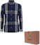 Lookbook Burberry Check Print Long Sleeve Button-Up Shirt Blue White 80733991