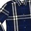 Purchase Burberry Check Print Long Sleeve Button-Up Shirt Blue White 80733991